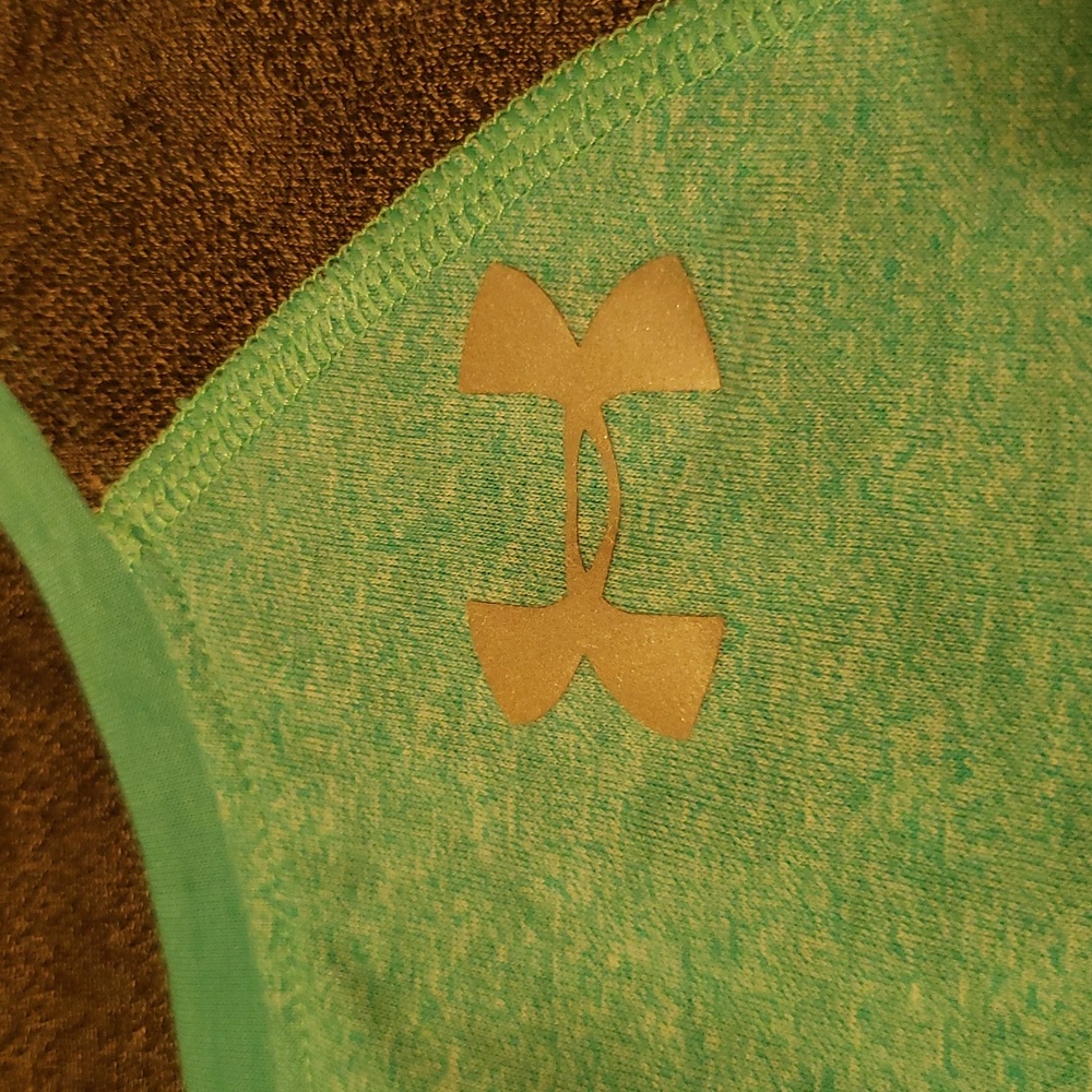 Under Armour Men's Green Threadborne Swift Singlet - Picture 5 of 9